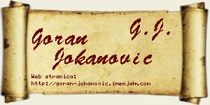 Goran Jokanović vizit kartica